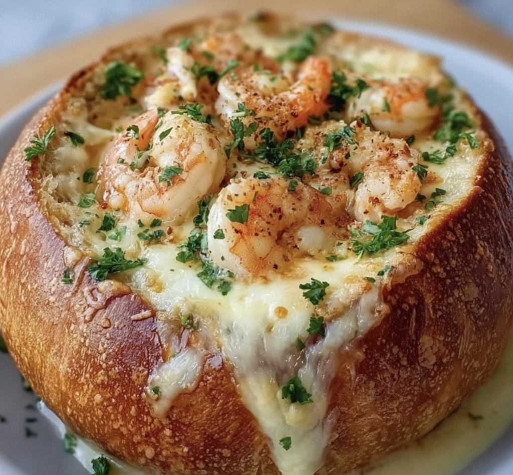 Stuffed Seafood Soup Bread 1 Stuffed Seafood Soup Bread