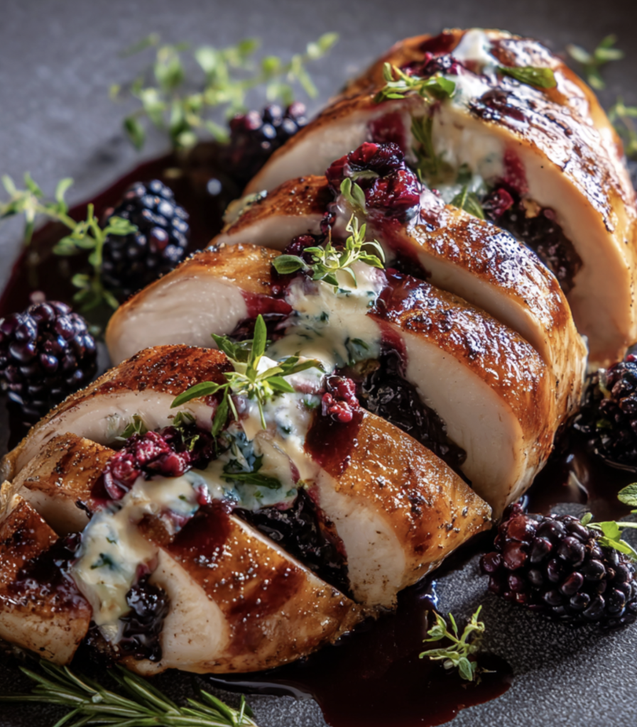 Sweet Heat Blackberry Jalapeño Stuffed Chicken