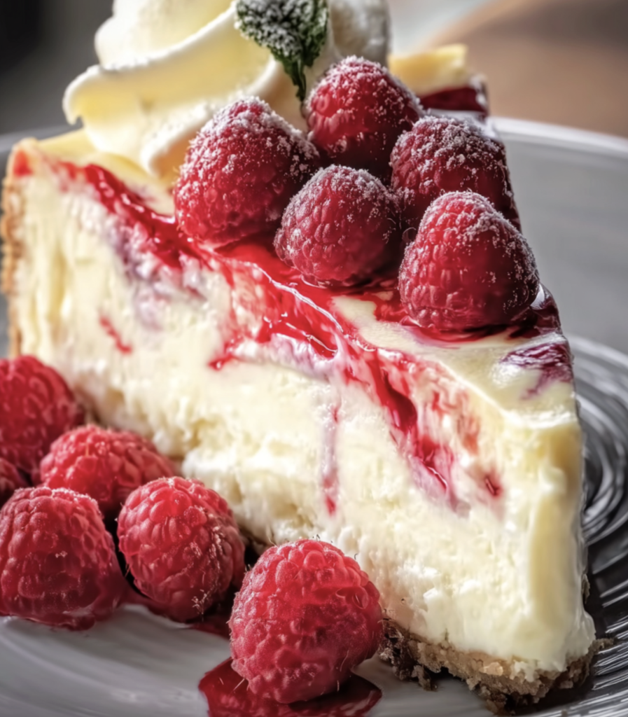 White Chocolate Raspberry Cheesecake