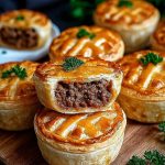 buttery irish mini beef pies with flaky pastry crust