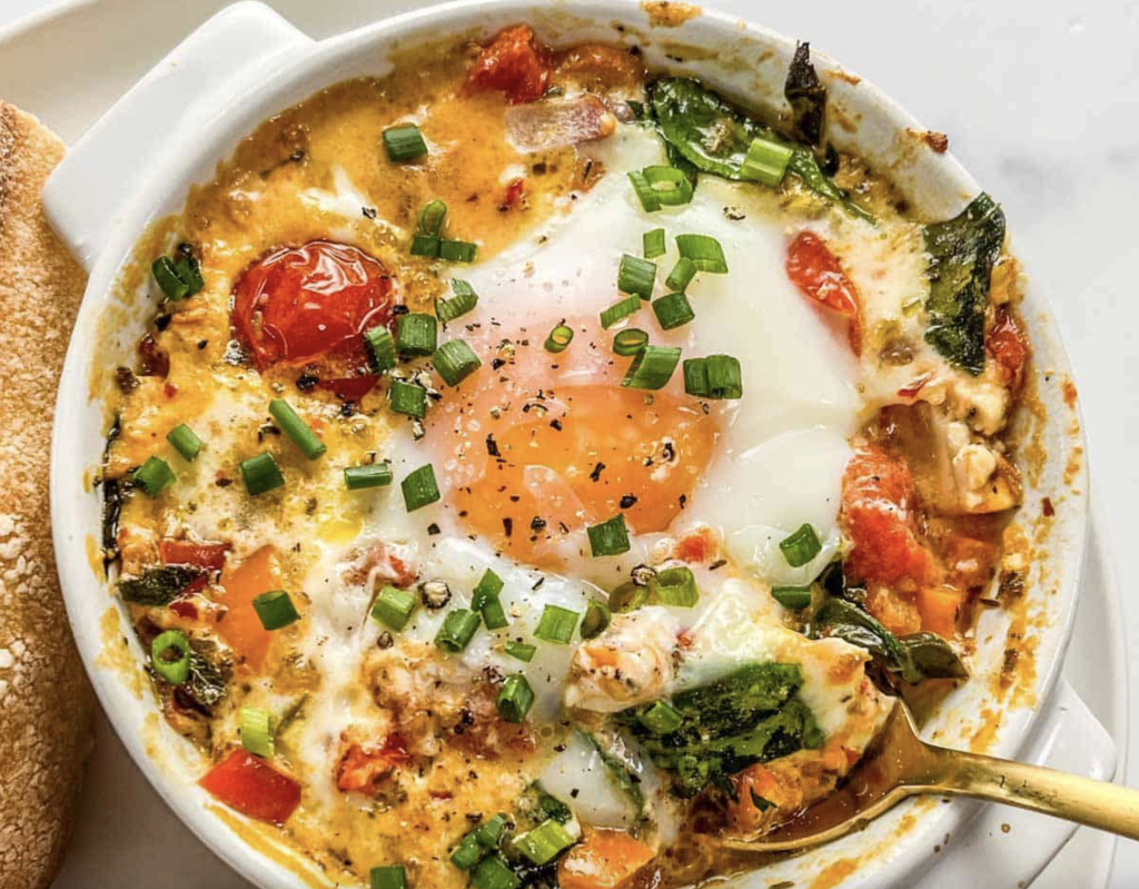 Baked Feta Eggs