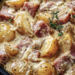 Creamy Crockpot Chicken Ham Potatoes