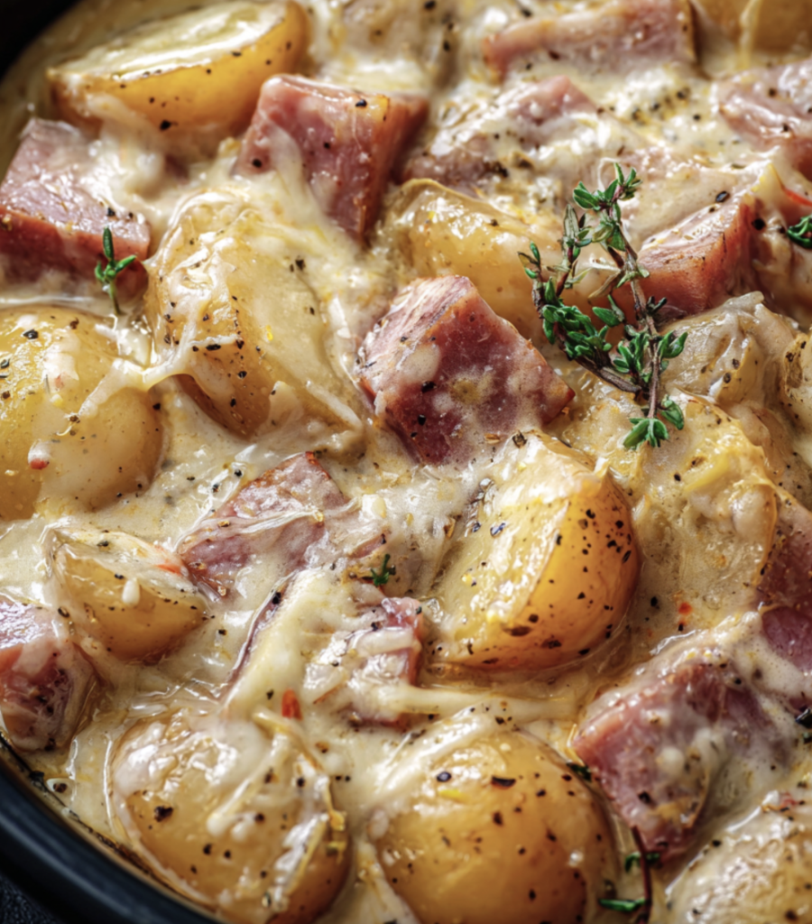 Creamy Crockpot Chicken Ham Potatoes