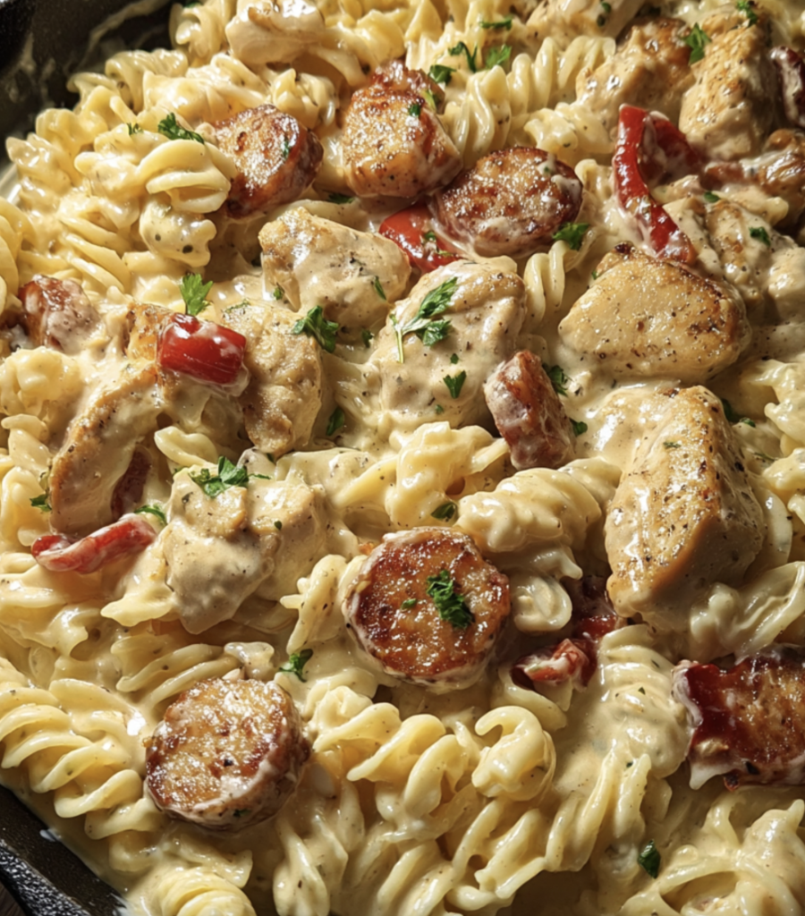 Creamy Pepper Jack Chicken Sausage Pasta 2