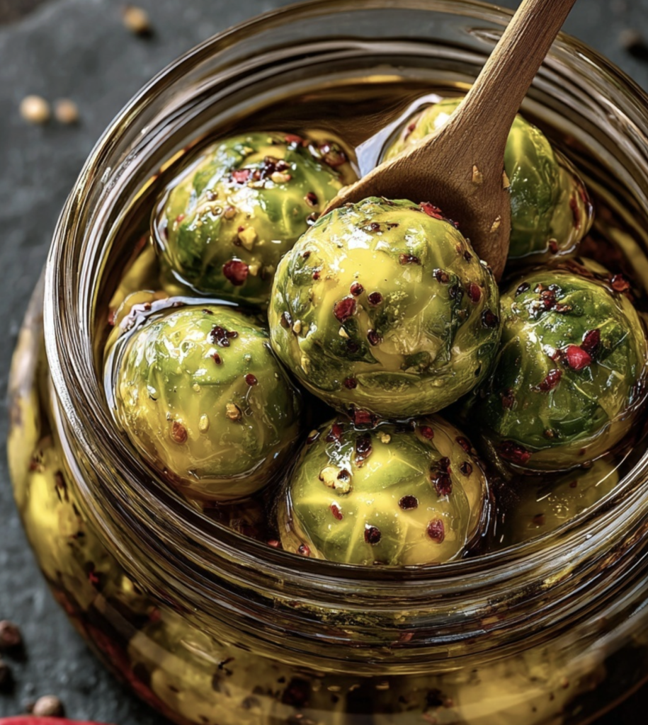 Frog Balls Pickled Brussels Sprouts