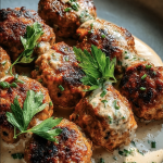 Greek Turkey Meatballs with Tzatziki