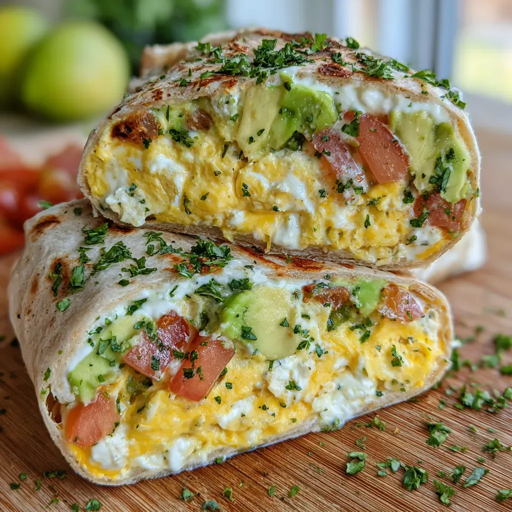 High Protein Breakfast Wrap with Cottage Cheese