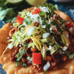 Homemade Navajo Taco Indian Fry Bread