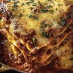 New Mexico Style Stacked Red Enchiladas