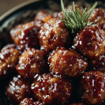 Peach Holiday Party Meatballs