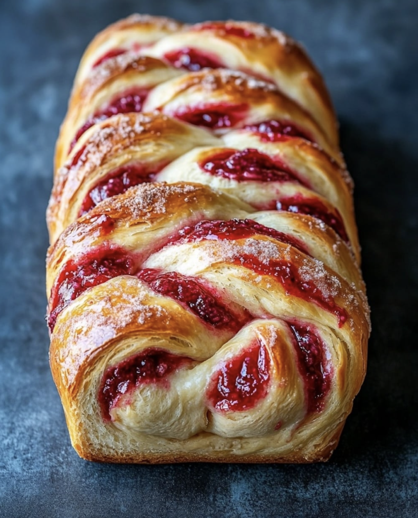 Raspberry Swirl Brioche Loaf