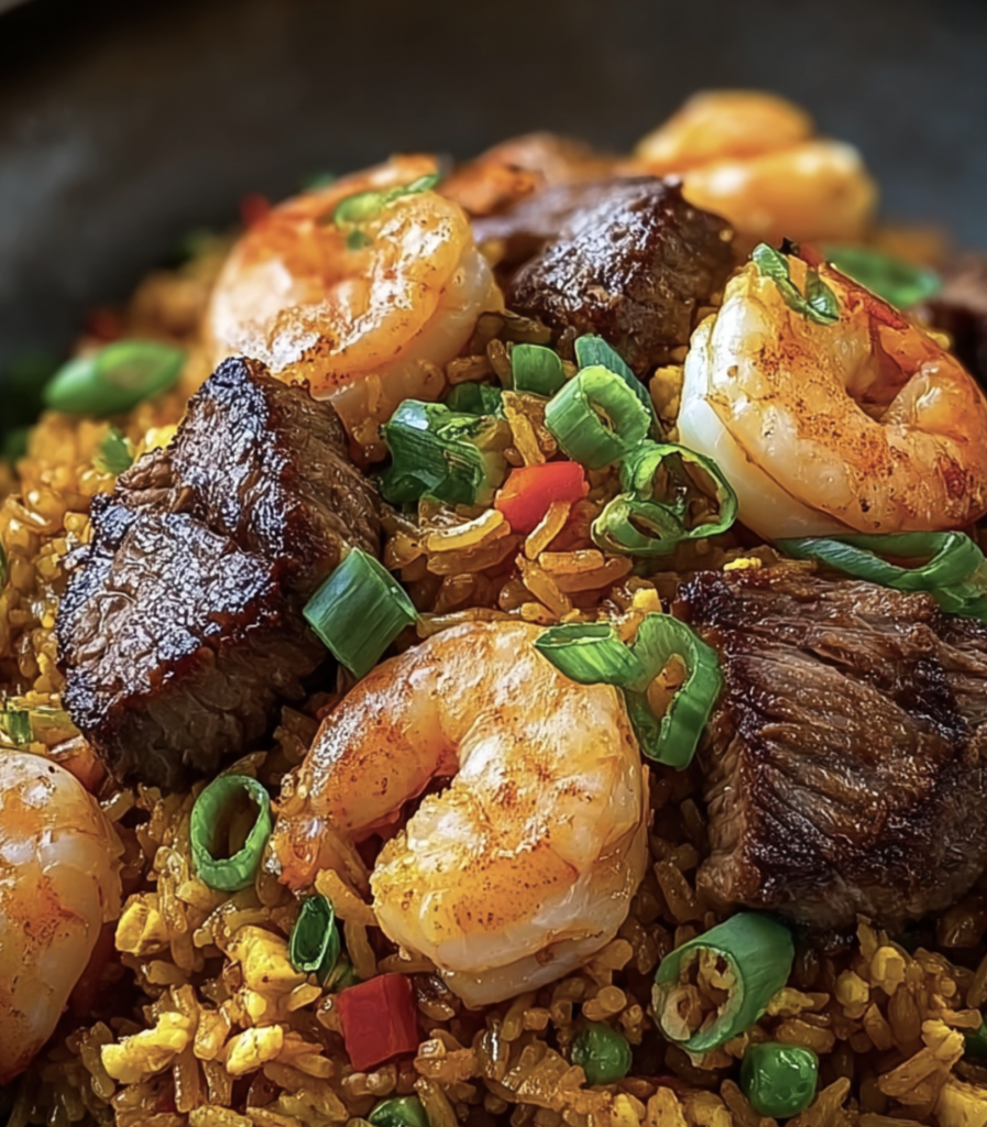 Shrimp Steak Fried Rice
