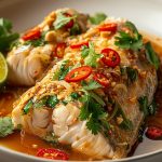 Thai Lime Garlic Steamed Fish