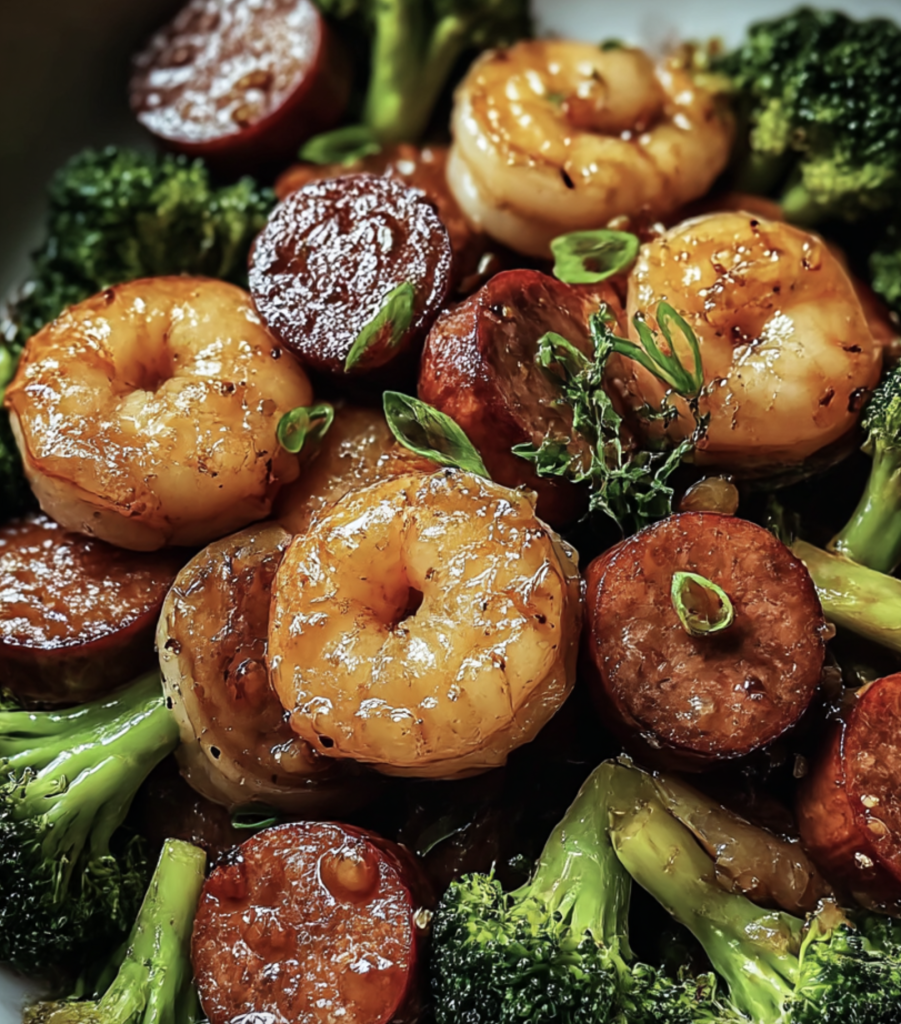 Honey Garlic Shrimp Broccoli