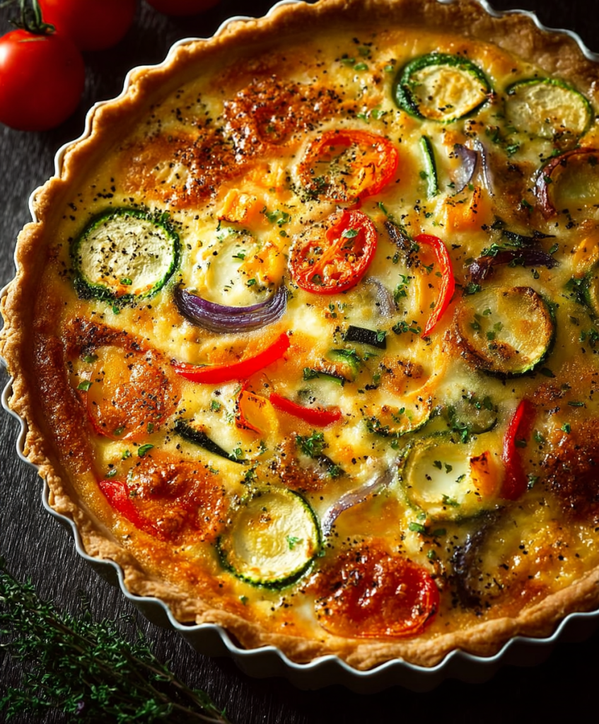 Simple Mixed Vegetable Quiche