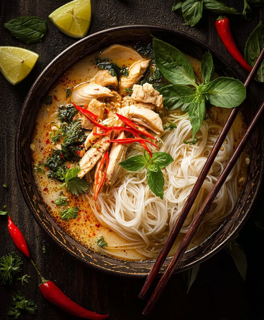 Thai Coconut Chicken Noodle Soup