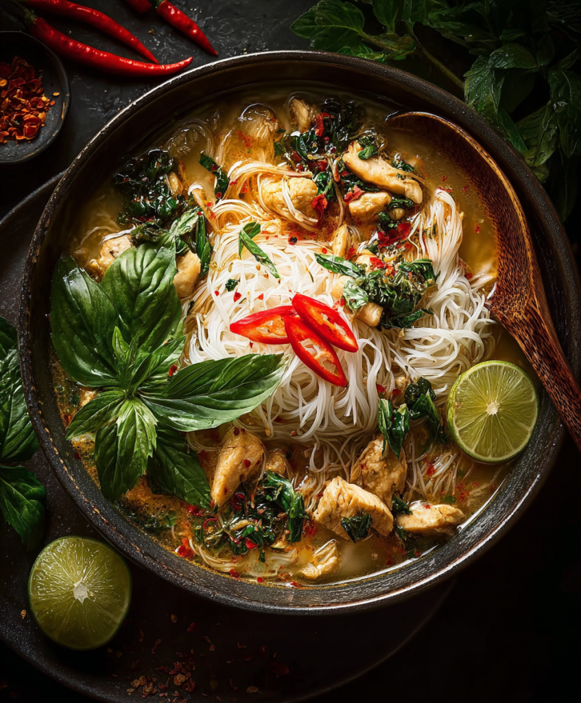 Thai Coconut Chicken Noodle Soup1